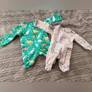 Wonder Nation Preemie Dino Baby Footies